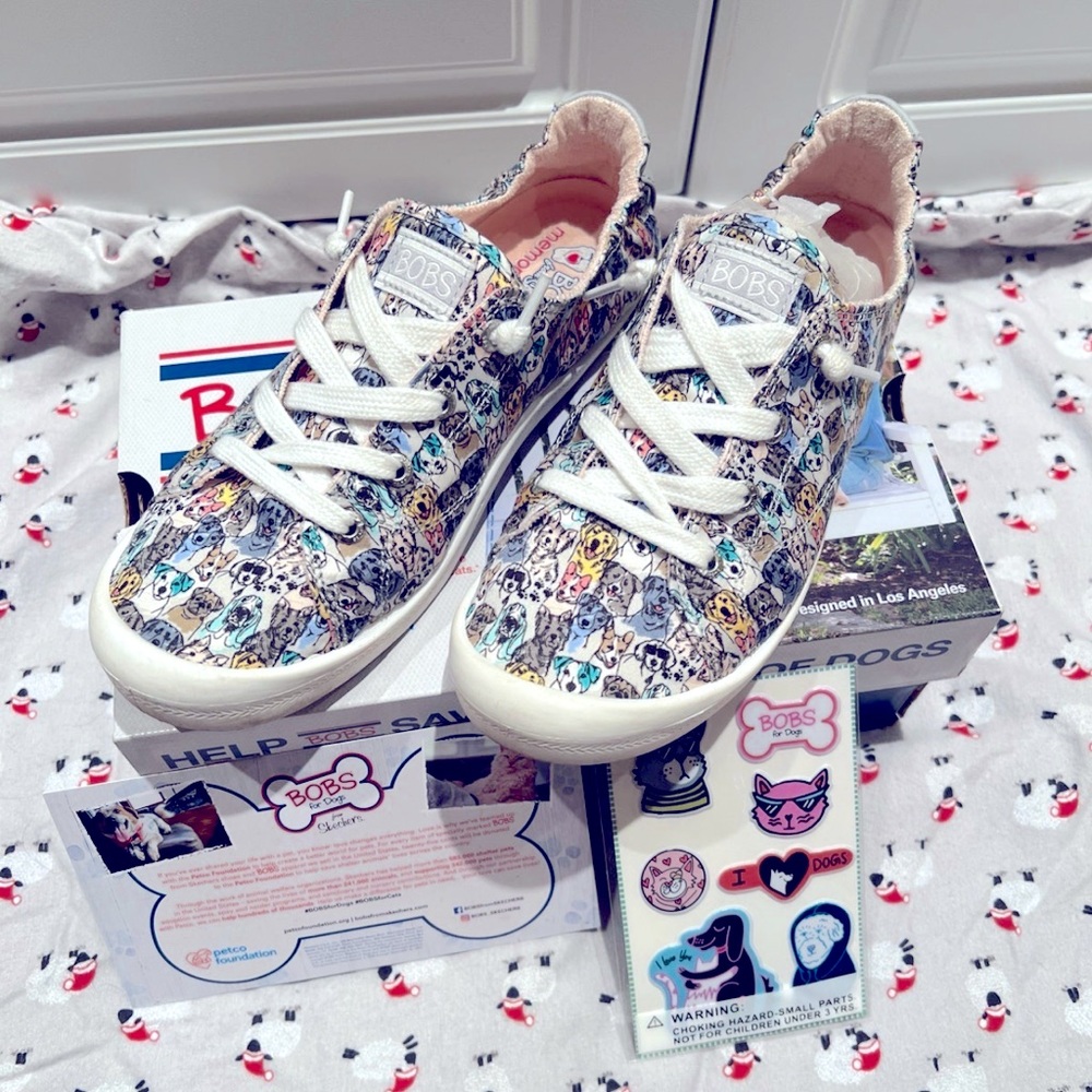 Women's BOBS Beach Bingo - Pastel Paws Sneaker